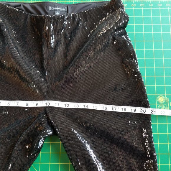 INC Macys Sequined Skinny Ankle Pants~L - Picture 10 of 11